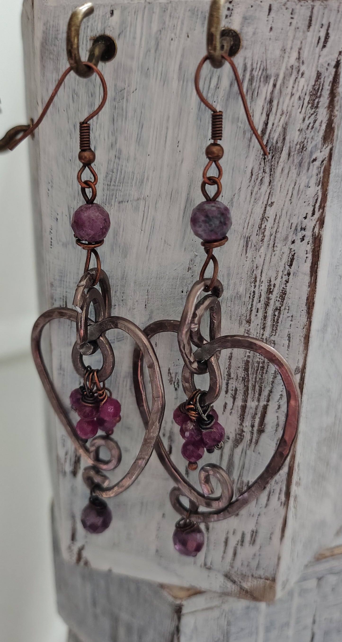 Orecchini in Rubino – Forza e Passione - Linea Cuori Scassati- rif.CS001