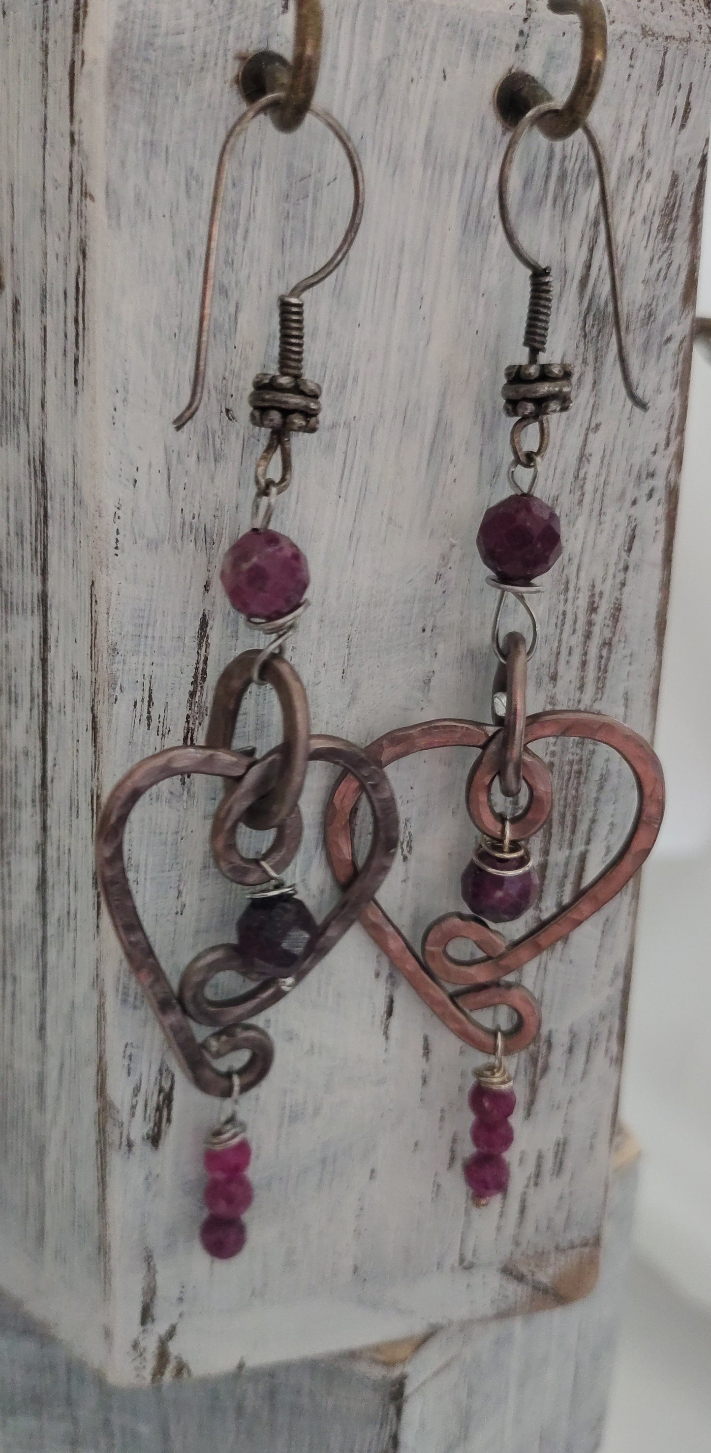 Orecchini in Rubino – Coraggio e Passione - Linea Cuori Scassati - rif.CS003