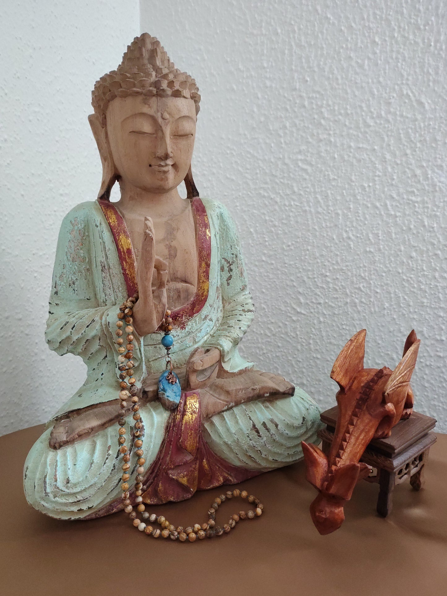 Japamala in pietra paesina – Visione, radicamento e connessione (pezzo unico, numerato).
