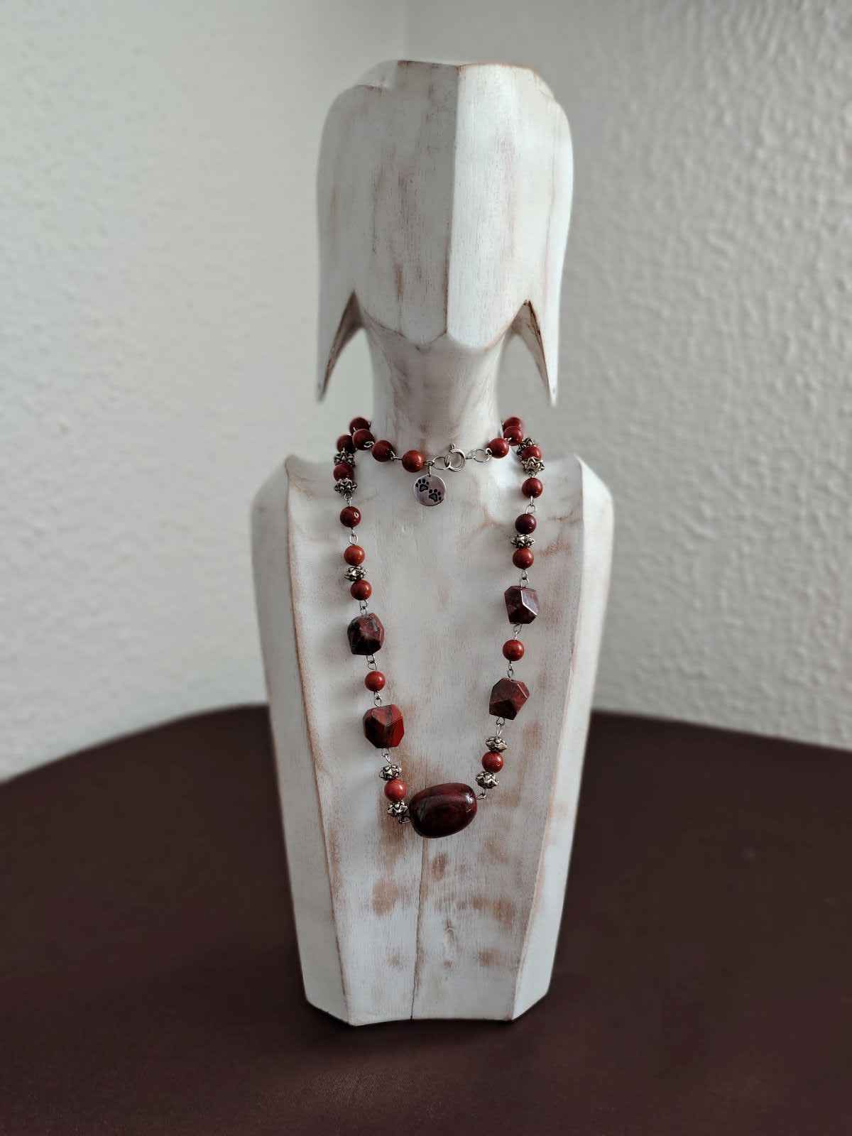 Collana in diaspro rosso